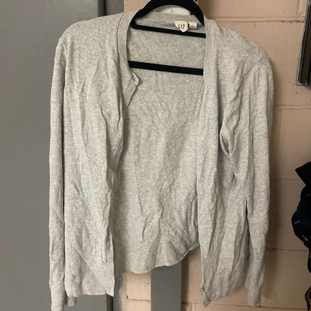 Gray gap cardigan
